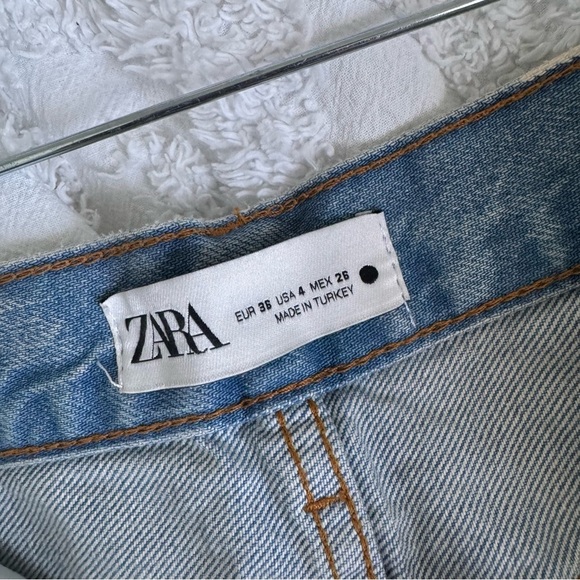 Zara 100% Cotton Light Wash Women’s Denim Shorts - Picture 5 of 5